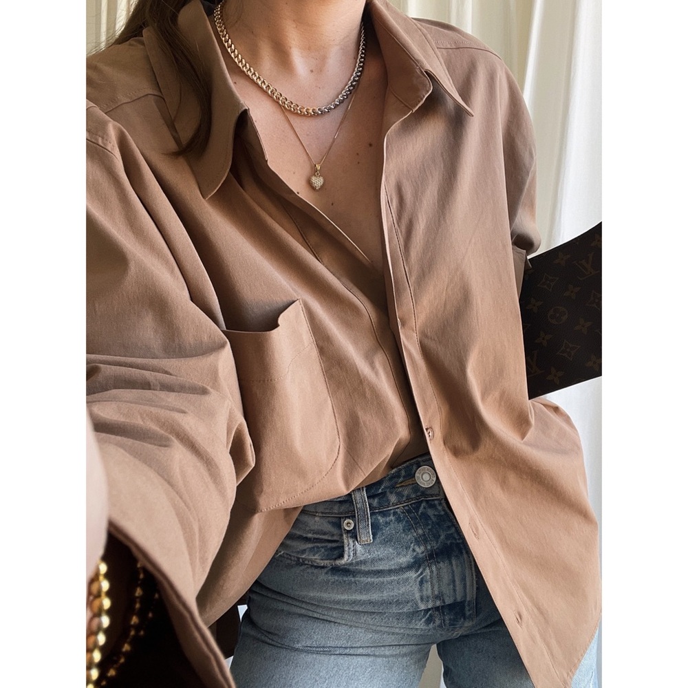 GISELE SHIRT — In Mocha - Picture 4 of 10